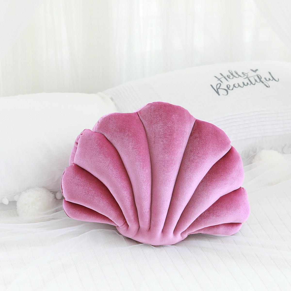Simulation shell pillow cushion doll nap pillow in soft, rounded shell design