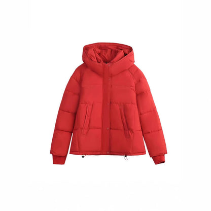 Warm winter cotton coat jacket in a classic design, front view