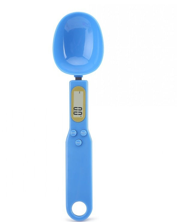 Electronic kitchen scale measuring spoon with LCD display for digital weight measurement