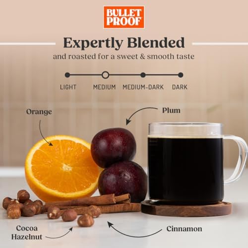 Three 12 oz packages of Bulletproof Original Medium Roast Ground Coffee with labels showing coffee beans and product branding.