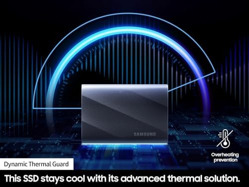Samsung T9 2TB Portable External SSD by BACKUPMYFILESNOW® with USB 3.2 Gen 2x2, high-speed data transfer up to 2000 MB/s