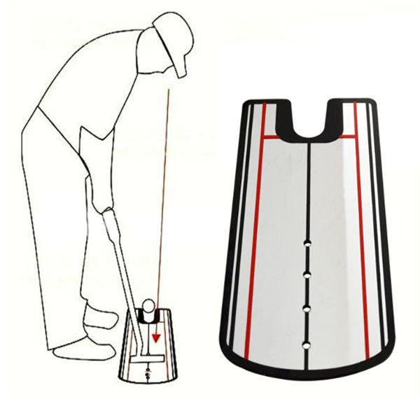 Golf putter posture correction mirror for aligning stance and swing posture