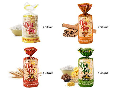 Kim's Magic Pop Delice Products, Kim's Deli Pop Combo 12 packs, showing colorful packaged snack products.