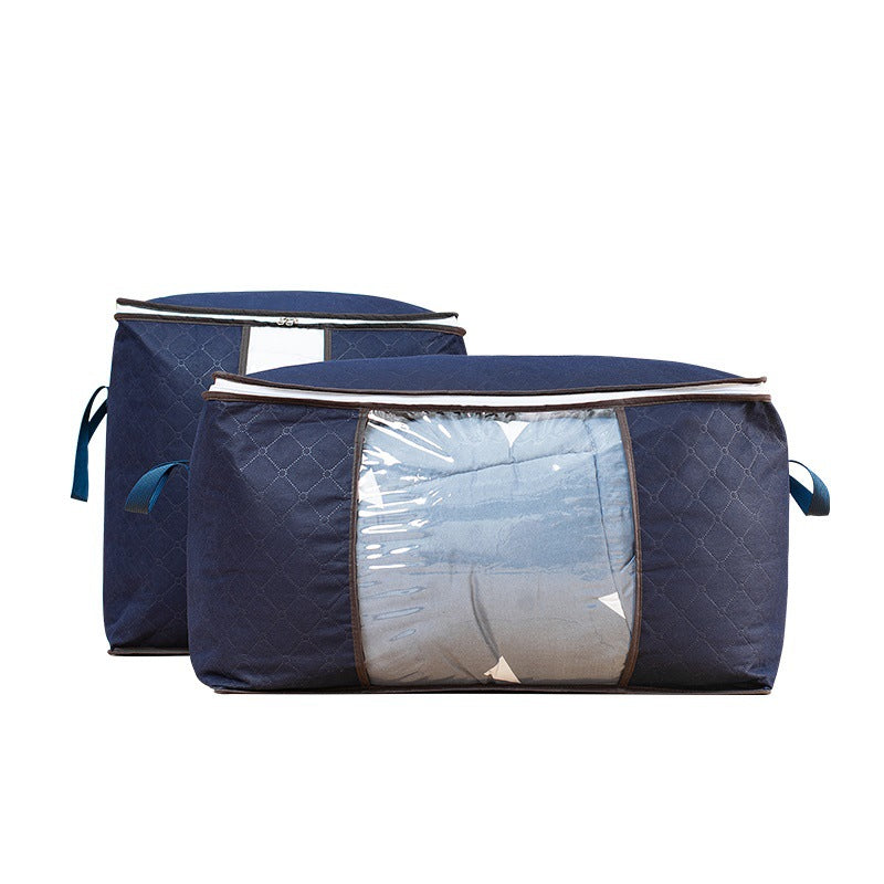 Large quilt storage bag, non-woven dustproof clothing organizer for moving and home storage