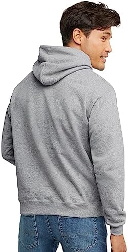 Hanes men's EcoSmart fleece hoodie with hood and front pocket, midweight, suitable for men and women, available in big and tall sizes.