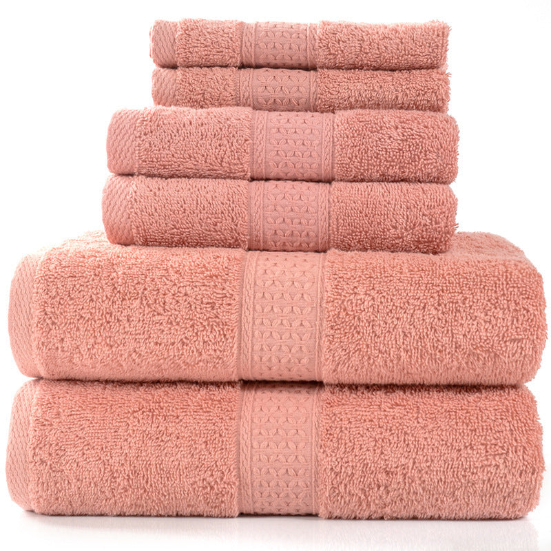 Cotton absorbent towel set, available in 3-piece and 6-piece options, by My Store