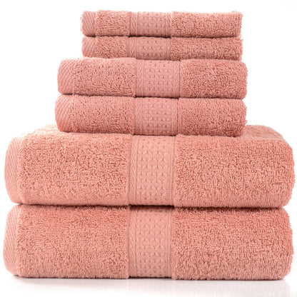 Cotton absorbent towel set, available in 3-piece and 6-piece options, by My Store