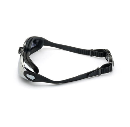Swimming goggles with waterproof design, clear lenses, and adjustable strap
