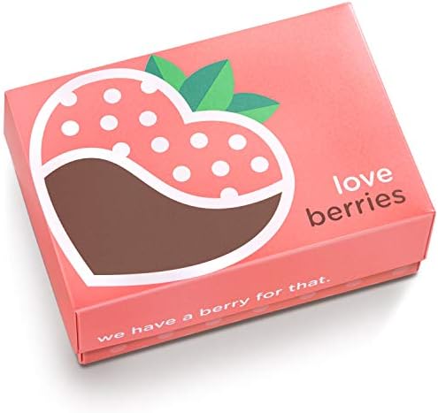 Chocolate covered strawberries gift box by A Gift Inside featuring 12 fresh dipped berries, perfect for birthdays, thank yous, or anniversaries.