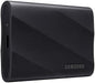 Samsung T9 Portable SSD 2TB external drive by BACKUPMYFILESNOW® showing sleek black design and USB-C connection for fast data transfer