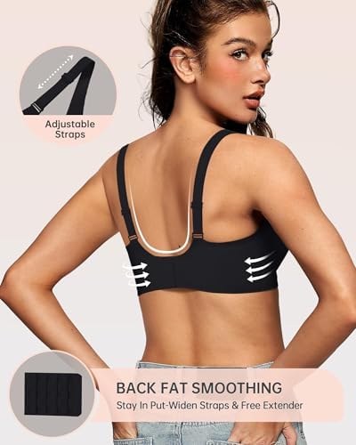 OEAK women's wireless jelly bralette with deep V neckline, comfy push-up design, ideal for T-shirt wear, soft and flexible fit.