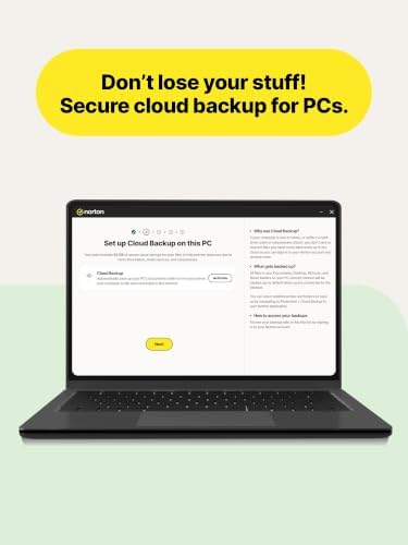 Norton 360 Premium 2027 antivirus software box for 10 devices, featuring auto-renewal and download option.