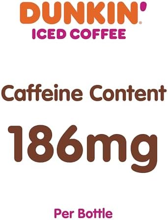 Dunkin' Iced Coffee Mocha 13.7 fl oz bottles, pack of 12, chilled coffee beverage with mocha flavor in clear bottles