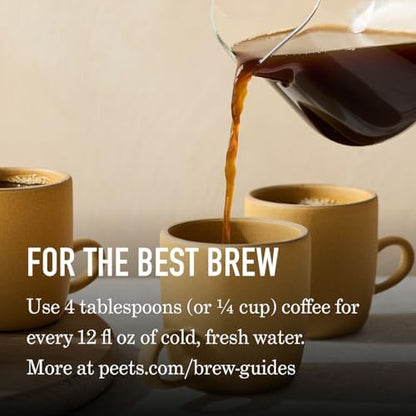 BackUpMyFilesNow® Peet's Coffee dark roast ground coffee Major Dickason's Blend, 18 ounces in a resealable bag