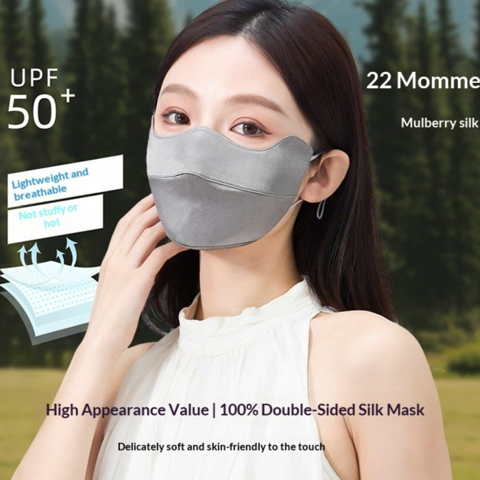 Silk sun-protective UV-blocking breathable face mask by My Store