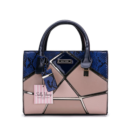 Large-capacity BACKUPMYFILESNOW® fashion tote bag for ladies, showing spacious design and stylish black exterior.