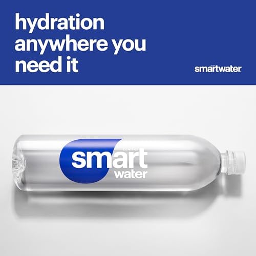 BackupMyFilesNow® smartwater vapor distilled water bottles, 16.9 fl oz, 6-pack, clear plastic bottles with label and cap