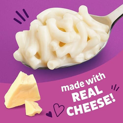 Annie's Homegrown White Cheddar Mac & Cheese microwavable cups, 8-pack with creamy cheese sauce in convenient cups.