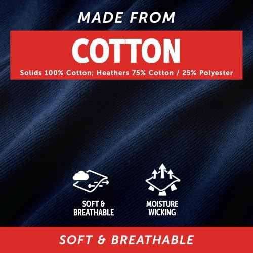 Hanes men's boxer briefs pack with cool, breathable cotton moisture-wicking fabric and no ride-up design, shown laid flat.