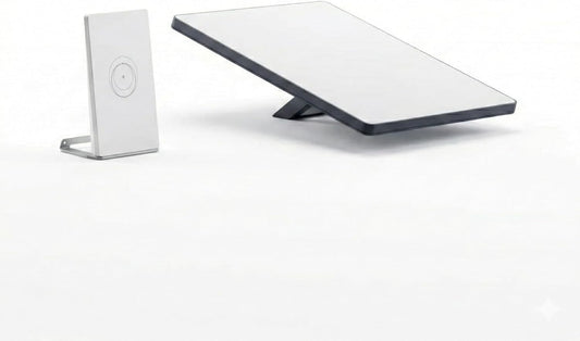 Portable Satellite Internet Kit with antenna and built-in Wi-Fi router, designed for Starlink, ideal for RVs and travel.