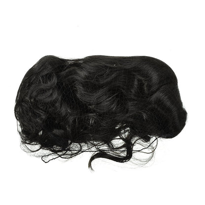 African short curly headgear in a natural textured style, front view