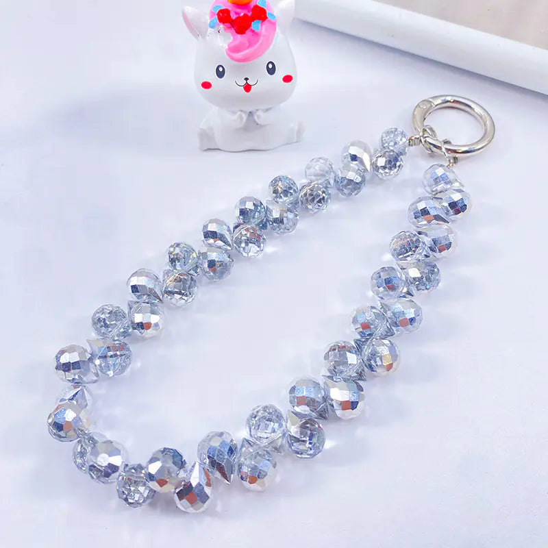 Creative Crystal Phone Chain with Elegant Beads and Design