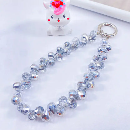 Creative Crystal Phone Chain with Elegant Beads and Design