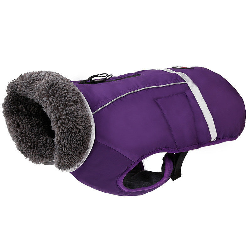 Reflective warm clothing for big dog, designed for visibility and cold-weather comfort