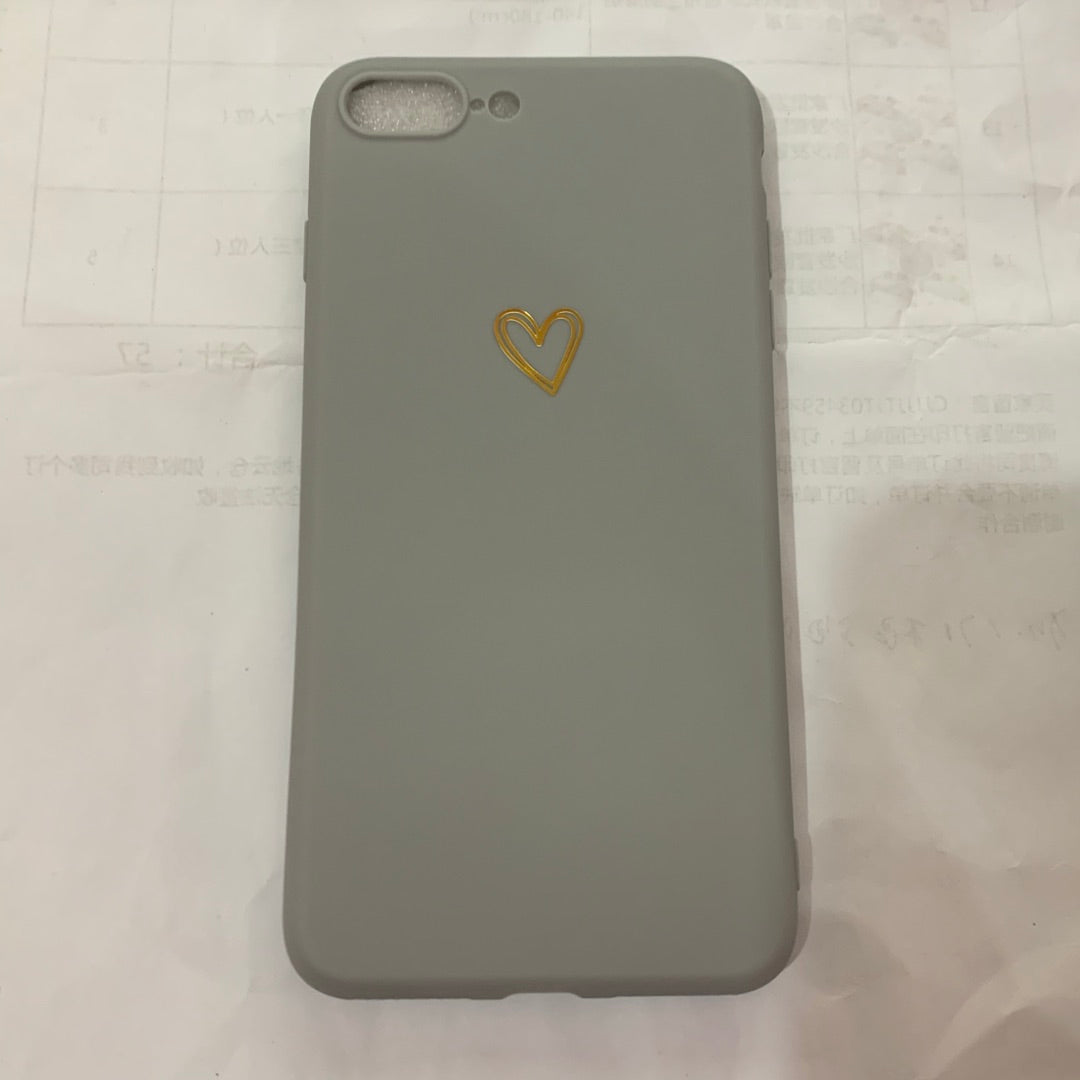 Simple small love iPhone case compatible with Apple, featuring a minimalist heart design