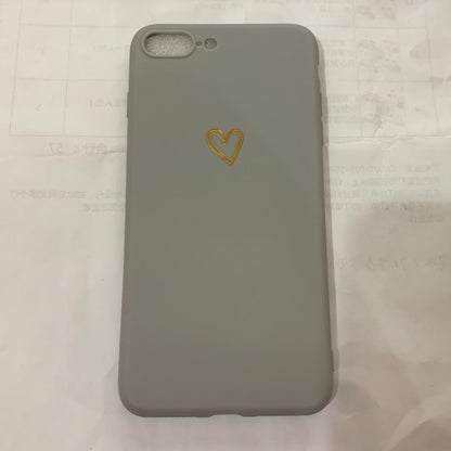 Simple small love iPhone case compatible with Apple, featuring a minimalist heart design