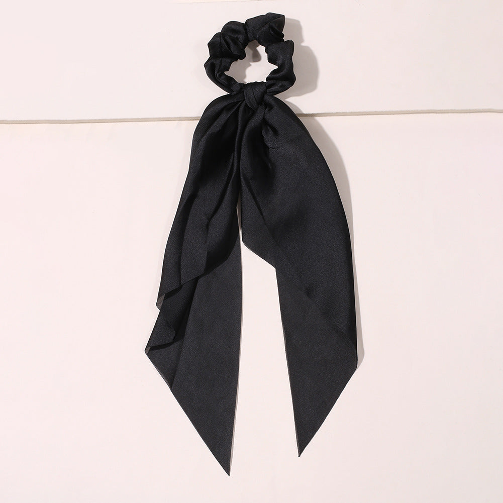 Cute scrunchies pack headband for women, colorful fabric hair accessories displayed together