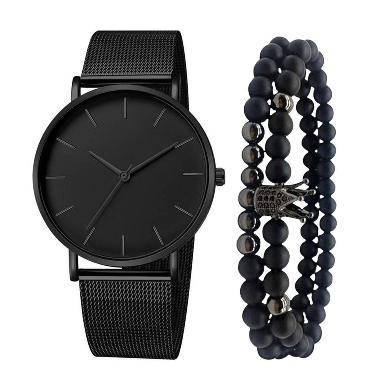 Men's quartz watch with analog dial and non-mechanical design by My Store
