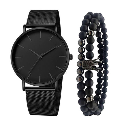 Men's quartz watch with analog dial and non-mechanical design by My Store