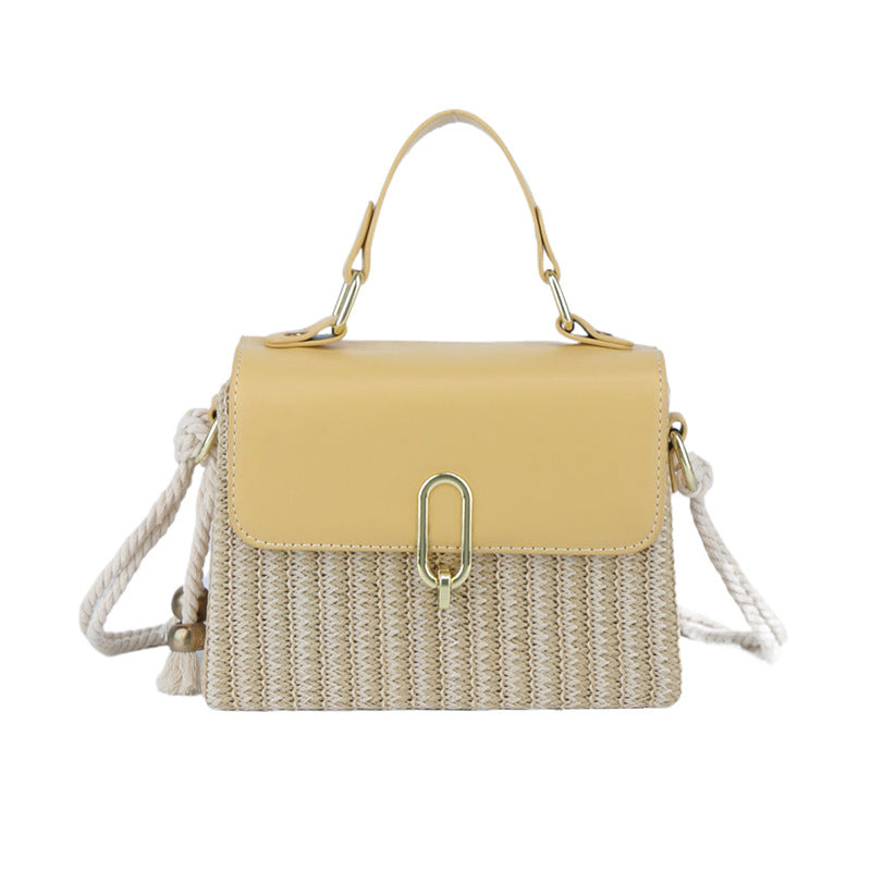 Western-style woven one-shoulder handbag in a versatile design by My Store