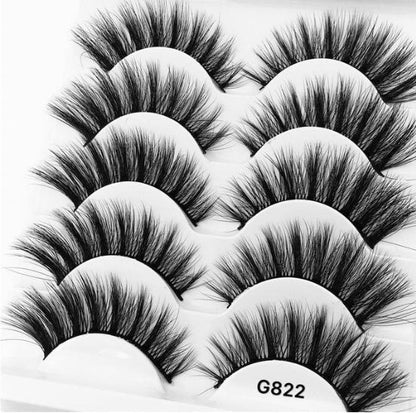 3D mink hair false eyelashes by My Store, showing soft, voluminous curled lash fibers
