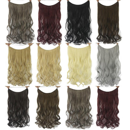 Invisible halo hair extension displayed on a neutral background