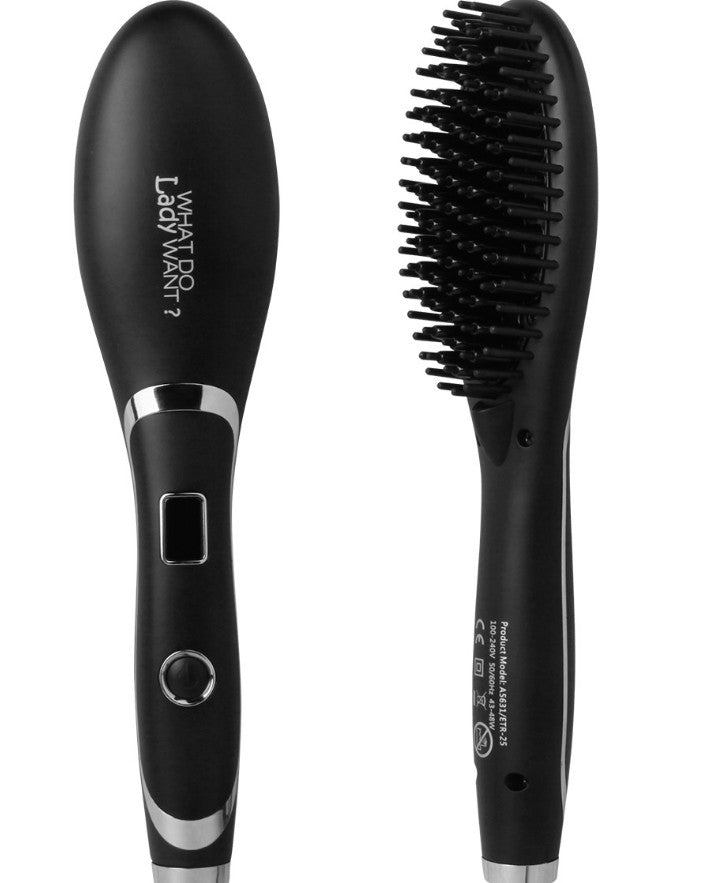 Ceramic hair straightening brush by My Store with heated bristles for smooth, straight styling