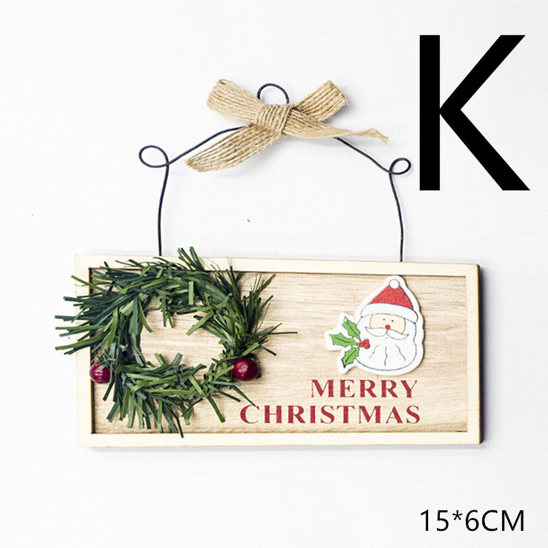Christmas decorations wooden pendant ornament in a festive design