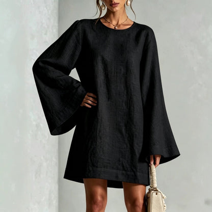 Women's stylish casual round-neck elegant dress in a modern design
