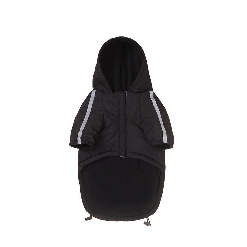 Fashion dog clothing shell jacket by My Store, shown on a dog