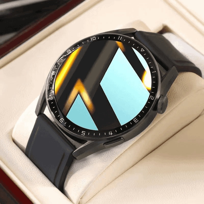High-end GT8 Bluetooth calling smartwatch with digital touchscreen display and black wristband