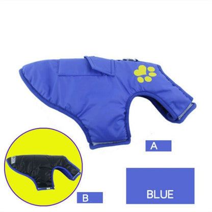 Winter cotton coat pet dog clothes by My Store, padded dog jacket for cold weather