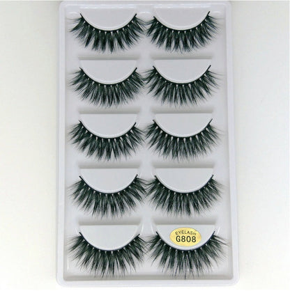 3D mink hair false eyelashes, dramatic layered lash design in a curved strip form