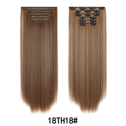 6-piece clip-in hair extension set by My Store, shown as multiple hair wefts with attached clips