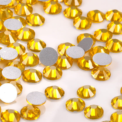 Nail drill glass flat drill for applying rhinestones, close-up product view