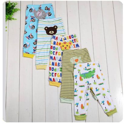 Cartoon print children's leggings, 5-piece set by My Store, colorful designs for kids