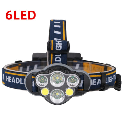 High-power ultra-bright USB charging long-range head-mounted headlight with adjustable strap