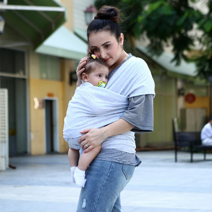 Solid color baby sling carrier by My Store, adjustable fabric wrap design for comfortable baby carrying