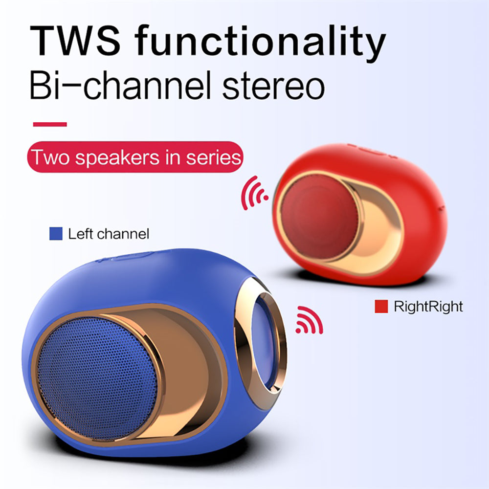 X6 Bluetooth speaker subwoofer, wireless audio device in compact black design