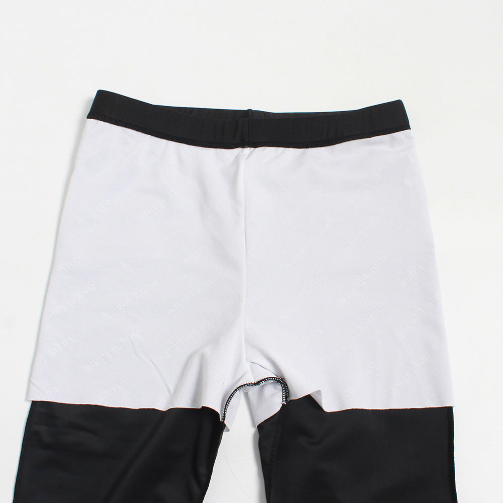 Women's three-piece conservative Muslim swimsuit with modest long-sleeve design and coordinating swimwear pieces